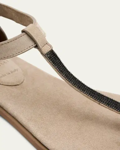 Brunello Cucinelli Suede Monili Sandals | Thumbnail 5 Brunello Cucinelli Suede Monili Sandals | Thumbnail 5