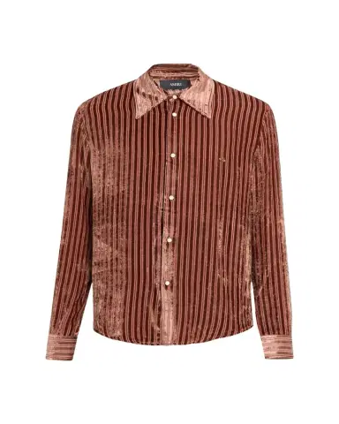 Amiri Men's Velvet Stripe Dress Shirt | Thumbnail 1 Amiri Men's Velvet Stripe Dress Shirt | Thumbnail 1
