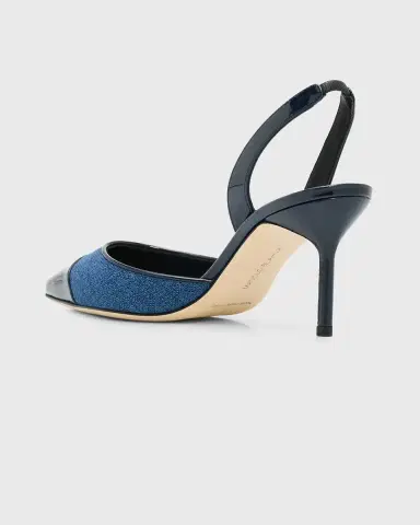 Manolo Blahnik 70mm Capsli Linen Slingback Pumps | Thumbnail 4 Manolo Blahnik 70mm Capsli Linen Slingback Pumps | Thumbnail 4
