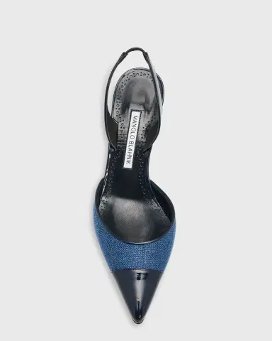 Manolo Blahnik 70mm Capsli Linen Slingback Pumps | Thumbnail 6 Manolo Blahnik 70mm Capsli Linen Slingback Pumps | Thumbnail 6