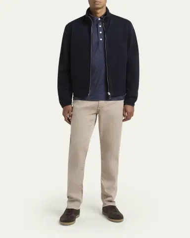 Zegna Men's Leggerissimo Cotton and Silk Polo Shirt | Thumbnail 2 Zegna Men's Leggerissimo Cotton and Silk Polo Shirt | Thumbnail 2