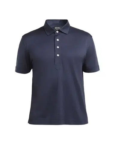 Zegna Men's Leggerissimo Cotton and Silk Polo Shirt | Thumbnail 1 Zegna Men's Leggerissimo Cotton and Silk Polo Shirt | Thumbnail 1