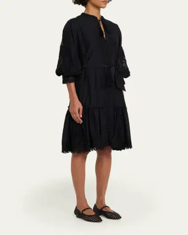 Kobi Halperin Erica Embroidered Flounce Dress | Thumbnail 4 Kobi Halperin Erica Embroidered Flounce Dress | Thumbnail 4