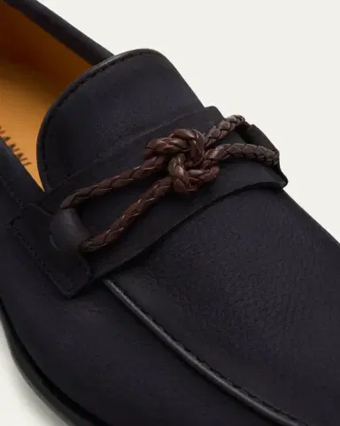 Magnanni Men's Duerro Knot Grained Leather Penny Loafers | Thumbnail 3 Magnanni Men's Duerro Knot Grained Leather Penny Loafers | Thumbnail 3