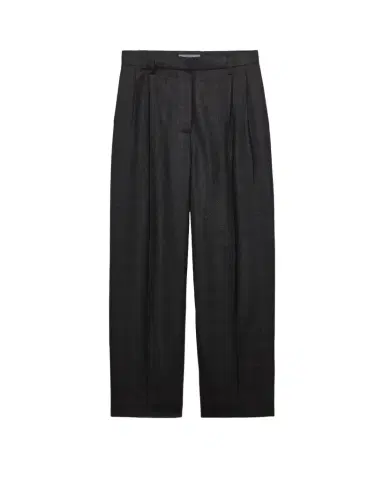 Prada Pleated Wool Drawstring Trousers | Thumbnail 1 Prada Pleated Wool Drawstring Trousers | Thumbnail 1