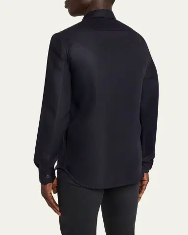 Kiton Men's Textured Cashmere and Wool Snap-Front Overshirt | Thumbnail 3 Kiton Men's Textured Cashmere and Wool Snap-Front Overshirt | Thumbnail 3