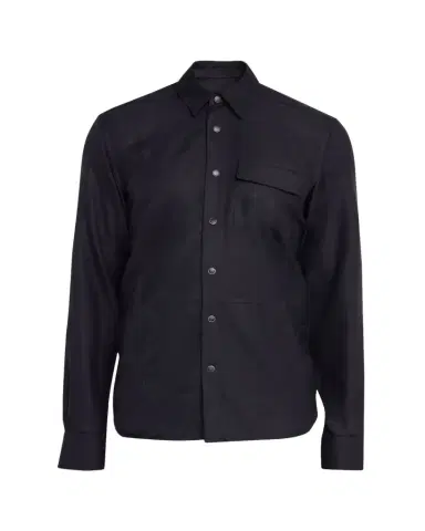 Kiton Men's Textured Cashmere and Wool Snap-Front Overshirt | Thumbnail 1 Kiton Men's Textured Cashmere and Wool Snap-Front Overshirt | Thumbnail 1