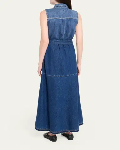 Kobi Halperin Addison Belted Ombre Cotton Denim Maxi Dress | Thumbnail 3 Kobi Halperin Addison Belted Ombre Cotton Denim Maxi Dress | Thumbnail 3