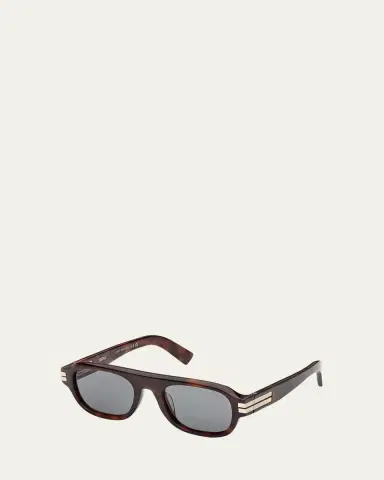 Zegna 52mm Acetate Round Sunglasses | Thumbnail 2 Zegna 52mm Acetate Round Sunglasses | Thumbnail 2