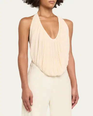 Ronny Kobo Marie Draped Crop Top | Thumbnail 4 Ronny Kobo Marie Draped Crop Top | Thumbnail 4