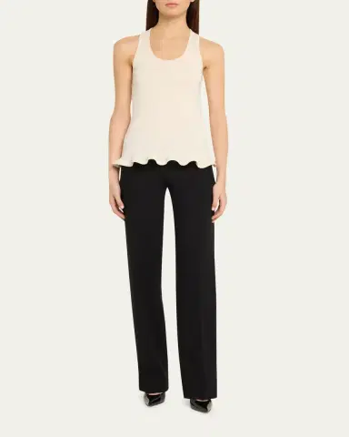 Stella McCartney Frilled Hem Rib Tank Top | Thumbnail 2 Stella McCartney Frilled Hem Rib Tank Top | Thumbnail 2