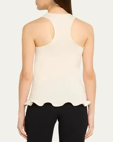 Stella McCartney Frilled Hem Rib Tank Top | Thumbnail 3 Stella McCartney Frilled Hem Rib Tank Top | Thumbnail 3