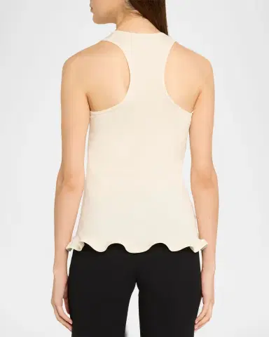 Stella McCartney Frilled Hem Rib Tank Top | Thumbnail 7 Stella McCartney Frilled Hem Rib Tank Top | Thumbnail 7