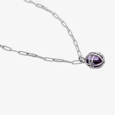 GOSHWARA Goshwara Freedom 18K White Gold Amethyst Cage Pendant by The Solist | Thumbnail 3 GOSHWARA Goshwara Freedom 18K White Gold Amethyst Cage Pendant by The Solist | Thumbnail 3