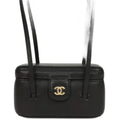 Chanel Chanel Preppy Coco Long Vanity with Straps Black Shiny Caviar Brushed Gold Hardware | Thumbnail 1 Chanel Chanel Preppy Coco Long Vanity with Straps Black Shiny Caviar Brushed Gold Hardware | Thumbnail 1