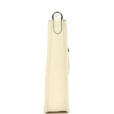 HERMÈS Hermes Evelyne TPM Cream Clemence Palladium Hardware | Thumbnail 3 HERMÈS Hermes Evelyne TPM Cream Clemence Palladium Hardware | Thumbnail 3