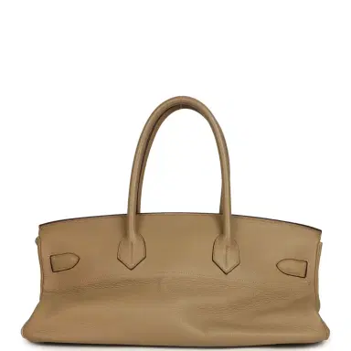 HERMÈS Vintage Hermes Shoulder Birkin 42 JPG Poussiere Clemence Palladium Hardware | Thumbnail 4 HERMÈS Vintage Hermes Shoulder Birkin 42 JPG Poussiere Clemence Palladium Hardware | Thumbnail 4