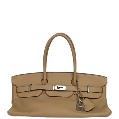HERMÈS Vintage Hermes Shoulder Birkin 42 JPG Poussiere Clemence Palladium Hardware | Thumbnail 1 HERMÈS Vintage Hermes Shoulder Birkin 42 JPG Poussiere Clemence Palladium Hardware | Thumbnail 1