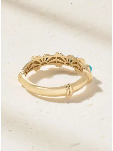L’Atelier Nawbar Milky Way 18-karat Gold, Turquoise And Diamond Ring | Thumbnail 3 L’Atelier Nawbar Milky Way 18-karat Gold, Turquoise And Diamond Ring | Thumbnail 3