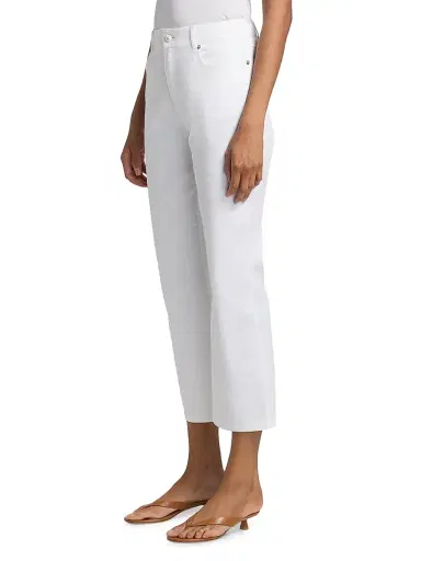Cinq à Sept Women's Stevie Lace Pocket Crop Jeans - White | Thumbnail 4 Cinq à Sept Women's Stevie Lace Pocket Crop Jeans - White | Thumbnail 4