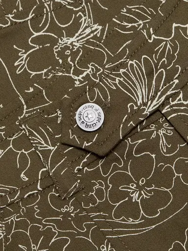 Cinq à Sept Women's Zola Garden Doodle Cargo Pants - Dark Olive White - Size 14 | Thumbnail 7 Cinq à Sept Women's Zola Garden Doodle Cargo Pants - Dark Olive White - Size 14 | Thumbnail 7