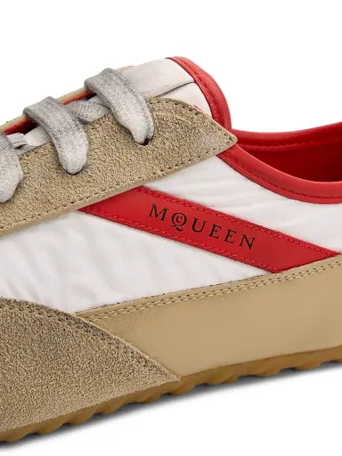 McQueen Women's Boxe Colorblocked Leather & Suede Low-Top Sneakers - White Beige Lipstick | Thumbnail 5 McQueen Women's Boxe Colorblocked Leather & Suede Low-Top Sneakers - White Beige Lipstick | Thumbnail 5