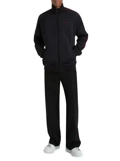 McQueen Men's Logo Cotton-Blend Track Jacket - Midnight | Thumbnail 2 McQueen Men's Logo Cotton-Blend Track Jacket - Midnight | Thumbnail 2