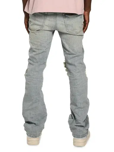 Purple Brand Men's Big Blowout Mid-Rise Flared Jeans | Thumbnail 2 Purple Brand Men's Big Blowout Mid-Rise Flared Jeans | Thumbnail 2