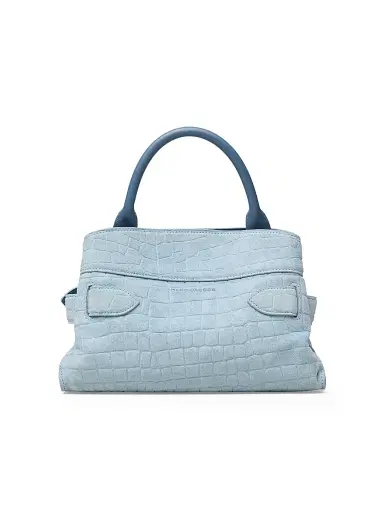 Marc Jacobs Women's The Dakota Small Croc Suede Satchel Bag - Blue Mist | Thumbnail 4 Marc Jacobs Women's The Dakota Small Croc Suede Satchel Bag - Blue Mist | Thumbnail 4