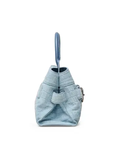 Marc Jacobs Women's The Dakota Small Croc Suede Satchel Bag - Blue Mist | Thumbnail 5 Marc Jacobs Women's The Dakota Small Croc Suede Satchel Bag - Blue Mist | Thumbnail 5