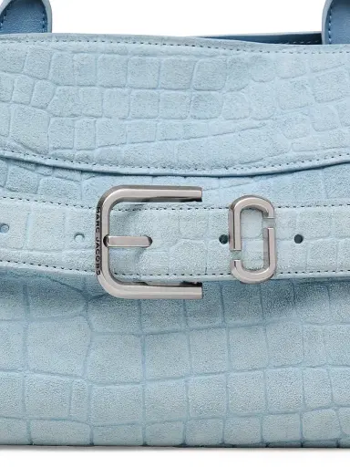 Marc Jacobs Women's The Dakota Small Croc Suede Satchel Bag - Blue Mist | Thumbnail 7 Marc Jacobs Women's The Dakota Small Croc Suede Satchel Bag - Blue Mist | Thumbnail 7