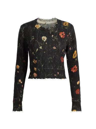R13 Women's Floral Cashmere Top - Multicolor Floral | Thumbnail 1 R13 Women's Floral Cashmere Top - Multicolor Floral | Thumbnail 1