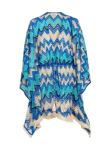 Ramy Brook Women's Rayne Chevron-Knit Cover-Up Minidress - Blue Chevron | Thumbnail 1 Ramy Brook Women's Rayne Chevron-Knit Cover-Up Minidress - Blue Chevron | Thumbnail 1