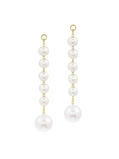 Saks Fifth Avenue Collection Women's 18K Yellow Gold & Freshwater Pearl Drop Earrings - Yellow Gold | Thumbnail 1 Saks Fifth Avenue Collection Women's 18K Yellow Gold & Freshwater Pearl Drop Earrings - Yellow Gold | Thumbnail 1