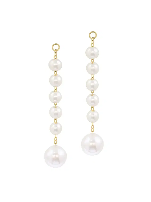 Women's 18K Yellow Gold & Freshwater Pearl Drop Earrings - Yellow Gold Women's 18K Yellow Gold & Freshwater Pearl Drop Earrings - Yellow Gold