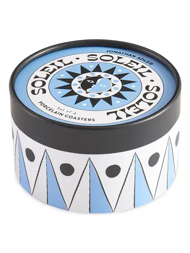 Jonathan Adler Soleil 4-Piece Coaster Set - Blue Grey | Thumbnail 3 Jonathan Adler Soleil 4-Piece Coaster Set - Blue Grey | Thumbnail 3