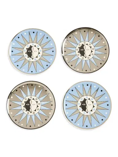 Jonathan Adler Soleil 4-Piece Coaster Set - Blue Grey | Thumbnail 1 Jonathan Adler Soleil 4-Piece Coaster Set - Blue Grey | Thumbnail 1
