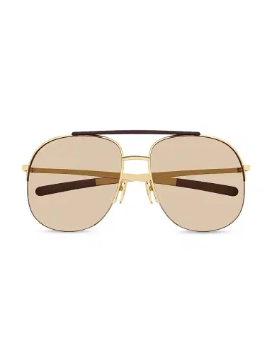 Gucci Women's Fashion Show 61MM Pilot Sunglasses - Gold Brown | Thumbnail 2 Gucci Women's Fashion Show 61MM Pilot Sunglasses - Gold Brown | Thumbnail 2