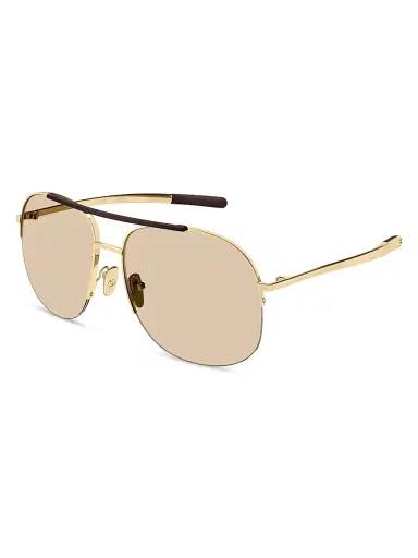 Gucci Women's Fashion Show 61MM Pilot Sunglasses - Gold Brown | Thumbnail 1 Gucci Women's Fashion Show 61MM Pilot Sunglasses - Gold Brown | Thumbnail 1