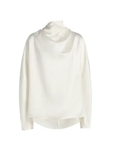 Toteme Women's Satin Cowl Neck Blouse - White | Thumbnail 1 Toteme Women's Satin Cowl Neck Blouse - White | Thumbnail 1