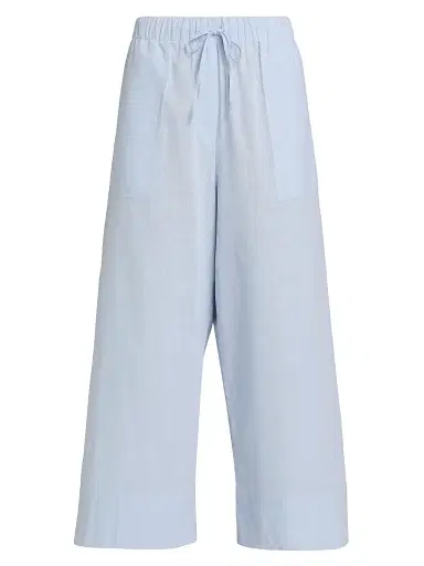 Toteme Women's Wide Summer Trousers - Sky | Thumbnail 1 Toteme Women's Wide Summer Trousers - Sky | Thumbnail 1