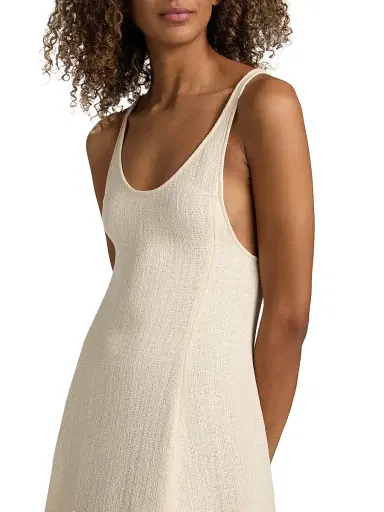 TOTEME Women's Sculpted Cotton Maxi Dress - Ecru | Thumbnail 6 TOTEME Women's Sculpted Cotton Maxi Dress - Ecru | Thumbnail 6