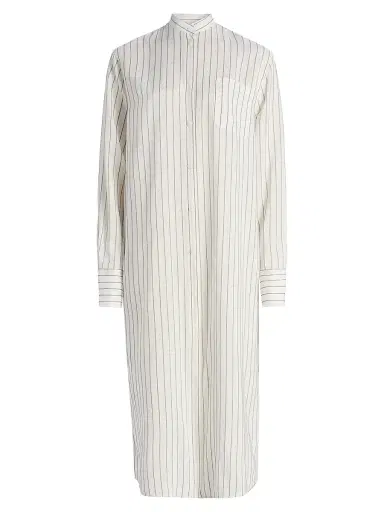 Toteme Women's Striped Summer Tunic - White Oyster | Thumbnail 1 Toteme Women's Striped Summer Tunic - White Oyster | Thumbnail 1