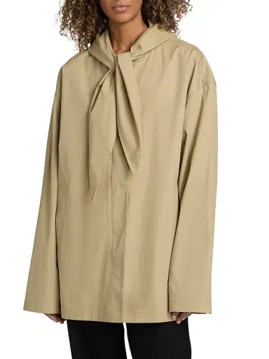 Toteme Women's Technical Scarf Cotton Jacket - Cashew | Thumbnail 3 Toteme Women's Technical Scarf Cotton Jacket - Cashew | Thumbnail 3