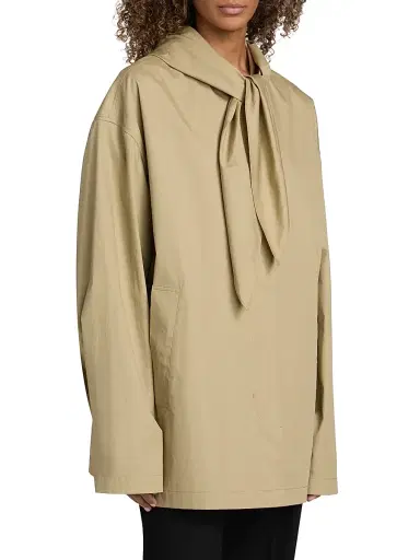 Toteme Women's Technical Scarf Cotton Jacket - Cashew | Thumbnail 4 Toteme Women's Technical Scarf Cotton Jacket - Cashew | Thumbnail 4
