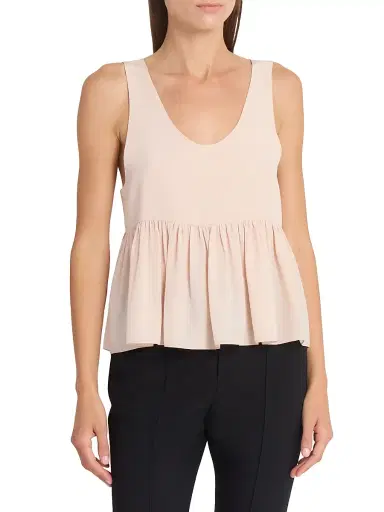 Chloé Women's Babydoll Silk Top - Delicate Pink | Thumbnail 3 Chloé Women's Babydoll Silk Top - Delicate Pink | Thumbnail 3