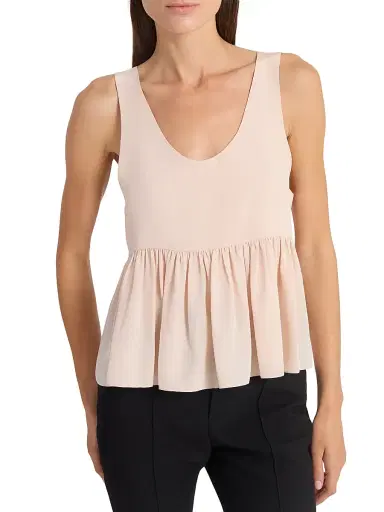 Chloé Women's Babydoll Silk Top - Delicate Pink | Thumbnail 6 Chloé Women's Babydoll Silk Top - Delicate Pink | Thumbnail 6