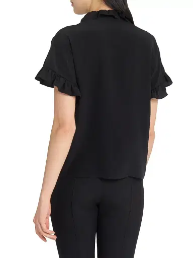 Chloé Women's Ruffled Silk Blouse - Black | Thumbnail 5 Chloé Women's Ruffled Silk Blouse - Black | Thumbnail 5