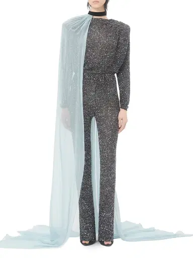 Valentino Garavani Women's Sequin Thread Jumper - Black Silver - Size Medium | Thumbnail 7 Valentino Garavani Women's Sequin Thread Jumper - Black Silver - Size Medium | Thumbnail 7