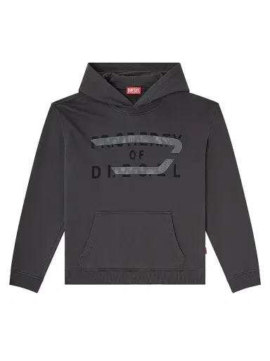 Diesel Men's Norman Cotton Hoodie - Grey | Thumbnail 1 Diesel Men's Norman Cotton Hoodie - Grey | Thumbnail 1